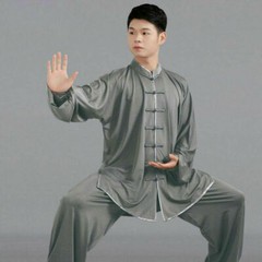 Chinese Tai Chi Kung Fu Uniform Milk Silk Martial Arts Uniform Wushu Taiji Suit
