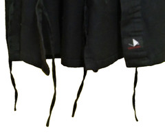 Century Martial Art Jacket Size 00 Child 4 Black Ties Embroidered Tiger & Dragon