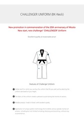 MOOTO Challenger Uniform with Black V-Neck WT (World Taekwondo) TKD Dobok