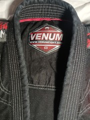 Venum Jiu Jitsi „Challenger” Series Jacket Youth Size C3, Black Cotton Red Trim