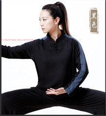 Unisex Martial Arts Suit Chinese Traditional Milk Silk Tai Chi Kung Fu Uniform