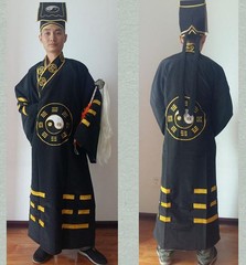 New Wudang Taoist Robe Wushu Kung Fu Tai Chi Morning exercise Uniform with Hat