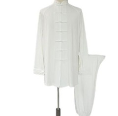 Women Men Milk Silk Martial Arts Uniform Yoga Tai Chi Set Kung Fu Wing Chun Suit