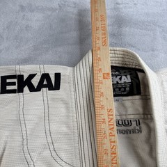 Fuji Sekai BJJ Gi Kimono Jacket White Mens A1 Brazilian Jiu Jitsu Embroidered