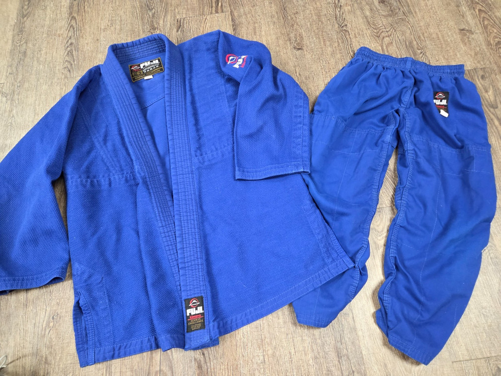 FUJI Brazilian Royal Blue Youth Kimono Karate Pants Robe Set Youth C1 + C3