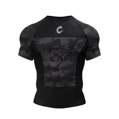 Black Camo No Gi BJJ Jiu Jitsu Rashguard or MMA Shorts Spats Sets For No Gi