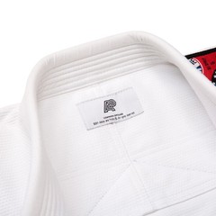 Albino and Preto Fundamental Gi Reserve White BJJ Gi JIU JITSU Kimono 450GSM