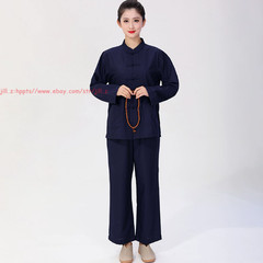 Women Men’s Shaolin Buddhist Monk Meditation Kung Fu Uniform Tai Chi cotton Suit