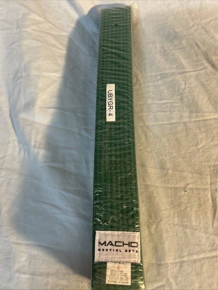 Macho Martial Arts 1.75” Green Belt Size 4
