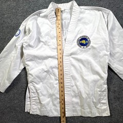 Mighty Fist Taekwondo Federation Uniform Unisex 150 White Jiu-Jitsu Martial Arts