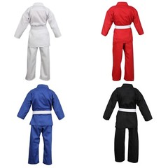 Children’s Karate suit White Black Red Blue – Free White Belt Kids karate suit