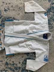 93 Brand Jiu Jitsu Gi M0 White Blue Youth VGUC