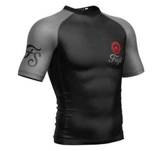Fuji Summit Flex Lite Mens MMA BJJ Jiu Jitsu Short ShortSleeve SS Rashguard