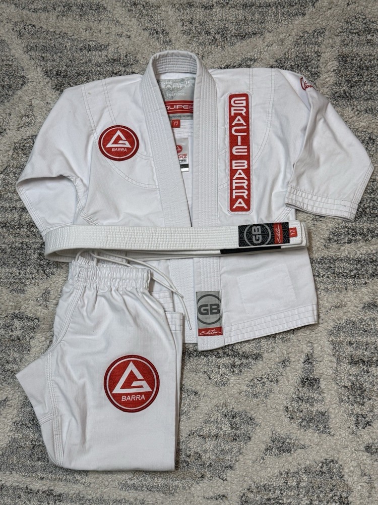 Gracie Barra Gi Jiu Jitsu Set Youth Edition Youth Size Y2 White
