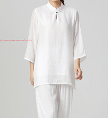 Women Tai Chi Morning Exercise Suit Kung Fu martial arts Wing Chun Linen Uniform