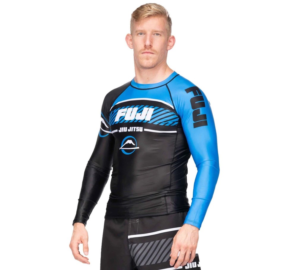 Fuji Sports Freestyle 2.0 IBJJF Ranked BJJ Jiu Jitsu Long Sleeve Rashguard Blue
