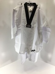 Fila Unisex Youth 2 PC Taekwondo Uniform Top & Pants Set White/Black US:14 NWT @