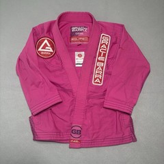 Gracie Barra Equipe GB Edition Jiu-Jitsu Ripstop Kimono Girls Y3 Pink Open Front