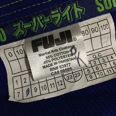 Fuji Suparaito Jiu Jitsu Gi Kimono Blue Size C0 Martial Arts Uniform
