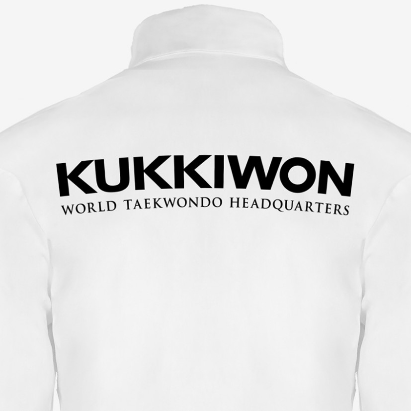 Kukkiwon Taekwondo Windbreaker White Lightweight Stretch Martial Arts Authentic