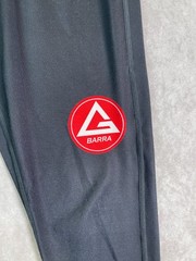 Gracie Barra Jiu Jitsu Rash Guard Pants Mens Large Black Leggings Elastic MMA