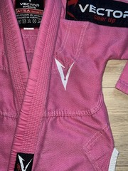 Vector Sports Gear Attila Series Kids Size K0 In Pink – Top Only Jiu Jitsu Gi