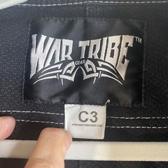 War Tribe Gi Kids Size C3 Black MMA Ju Jitsu Top