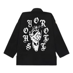 Shoyoroll Black Yooga Flame Kimono BJJ Gi 450 GSM Jiu-Jitsu Suit Uniform