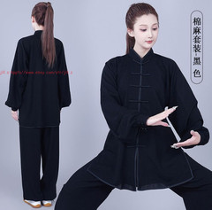 Unisex Kung Fu Tai Chi Suit Cotton Linen Shirt+Pants Wushu Martial art Uniforms