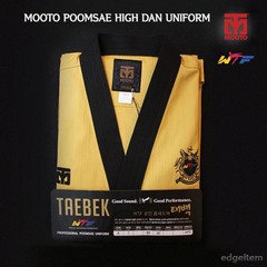 MOOTO Poomsae WTF High Dan Uniform TAEBEK YellowTaekwondo Open Dobok TKD
