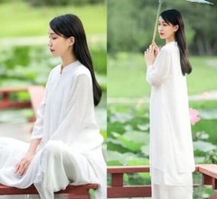 New Women’s Tai Chi Yoga Outfits Set Top+pants Martial Arts Kung Fu Linen suit