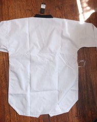 NWT ADIDAS World Taekwondo White Black Uniform Top Shirt Size 200