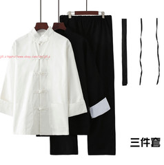 Men’s Kung Fu Suit Cotton Chinese Style Martial Art Uniform Cotton Tai Chi Sets