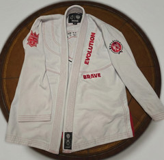 Brave Kimonos BJJ Gi JACKET ONLY – Evolution Model – White A0 – No Pants