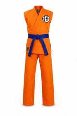 Goku Karate Suit Orange Anime Gi Embroidered Costume Kids Adults Uniform