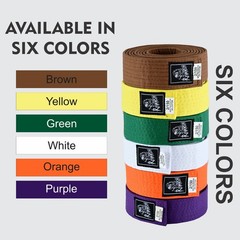 Revansh Yellow Karate Belt Martial Arts Taekwondo Judo Rank Belt Kids Adults 0-5
