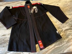 NEW Venum Brazilian Jiu-Jitsu BJJ Gi Absolute Black Size A1.5 Adult Kimono