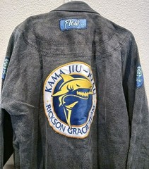 Rickson Gracie Team Flow Kimonos 100% Hemp Pro Gi Gray Kama Jiu-Jitsu Size A3