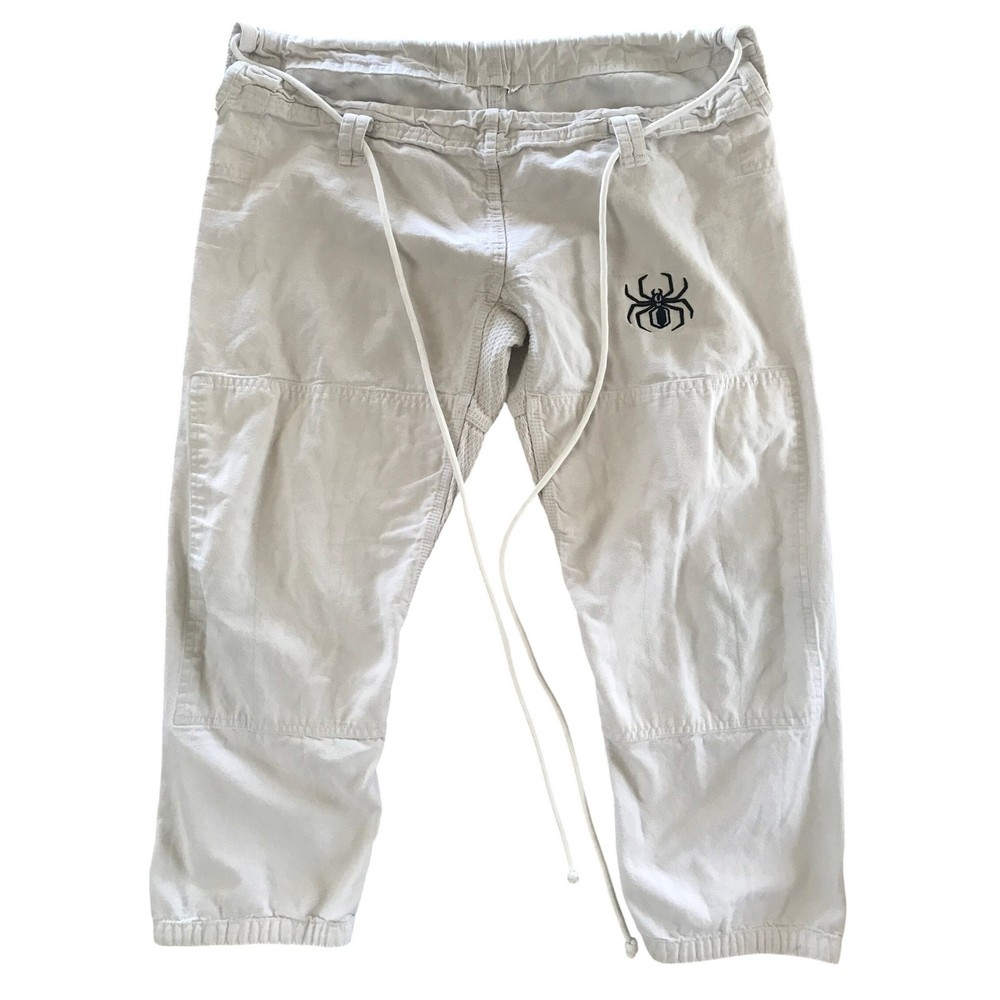 Mens White BJJ Gi Pants Brazilian Jiu-Jitsu Grappling Training Size 42