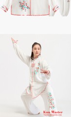 2021 New Style Linen Fabric Women Embroidery Kung Fu Tai Chi Uniform Martial