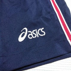 ASICS Japan Wrestling Federation Team Shorts Navy Size O ( XL ) Training Pants