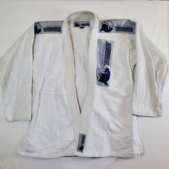Impassable Brazillian Jiu Jitsu Fightwear White Blue A2 Pants Gi Set BJJ MMA
