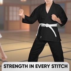 Karate Gi Blue Lightweight Martial Arts Uniform for Children & Adults +Free Belt