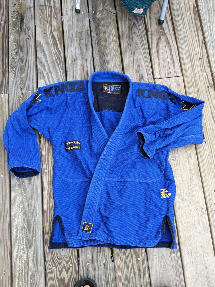 KINGZ KIMONO Blue Competition Gi Top Only, A2H, BJJ MMA Judo Jiu Jitsu