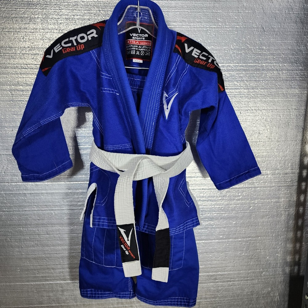 Vector Sports Gear Kids K1 Attila Series Brazilian Jiu Jitsu Gi Suit Preowned.