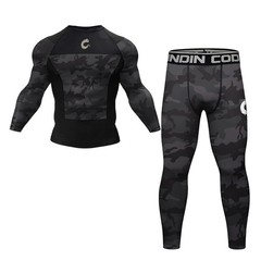 Black Camo No Gi BJJ Jiu Jitsu Rashguard or MMA Shorts Spats Sets For No Gi
