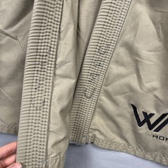 Warrior Jiu Jitsu Gi A4 Jacket BJJ Kimono Made in USA Mens Uniform Tan Taekwondo