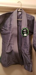 A2 Elite Sports Ultra Light PrShrunkGray Adult Brazilian Jiu Jitsu BJJ Gi W/Belt