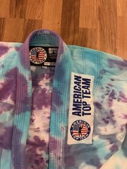 American Top Team Gwinnett Ga Gi MMA UFC Jitsu Judo Shirt Size A2 Blue Century