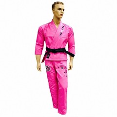Pink Brazilian Jiu Jitsu Gi BJJ Uniform Kimono Martial Arts Training Suit w/logo